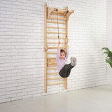 3in1 Wooden Swedish Wall / Climbing Ladder for Children + Swing Set + Slide Board