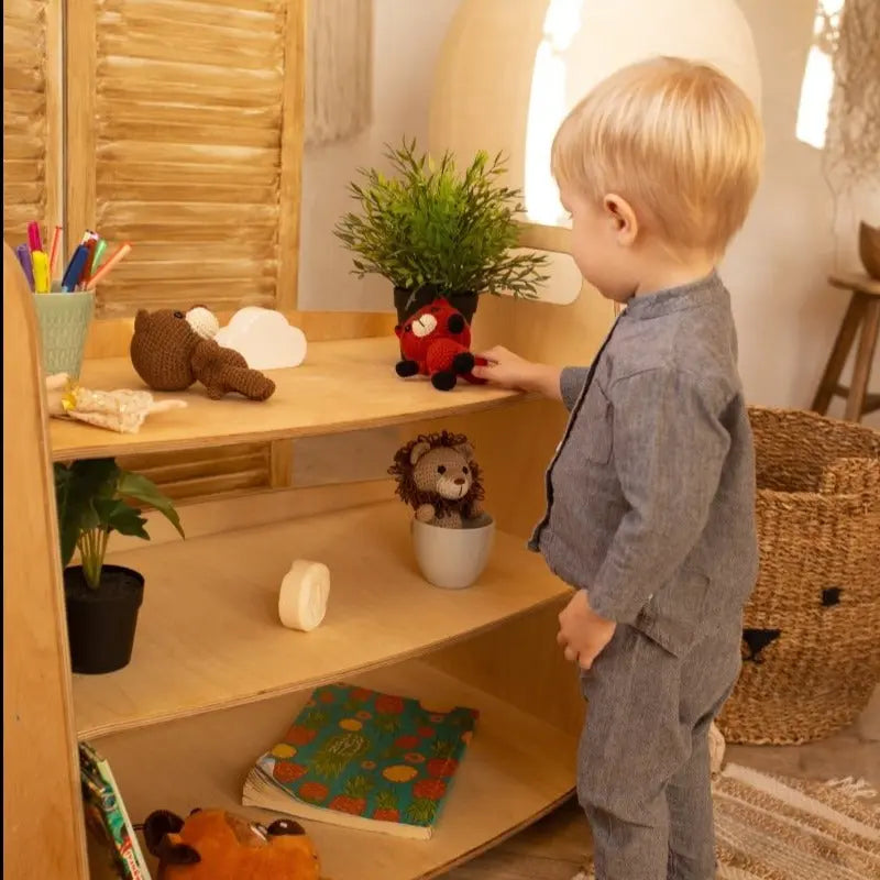 Montessori Wooden Toy Shelf