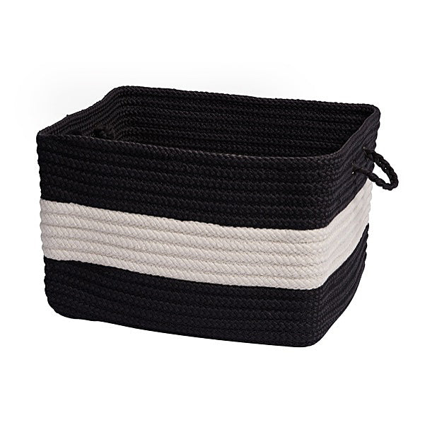 Black and White Rope Utility Basket - Play. Learn. Thrive. ™