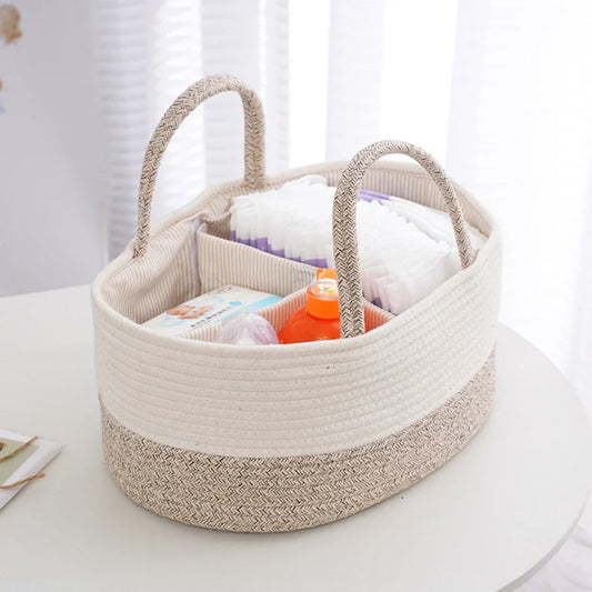 Multipurpose Nappy Basket with Compartments - Play. Learn. Thrive. ™