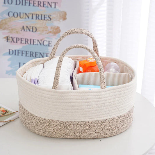 Multipurpose Nappy Basket with Compartments - Play. Learn. Thrive. ™