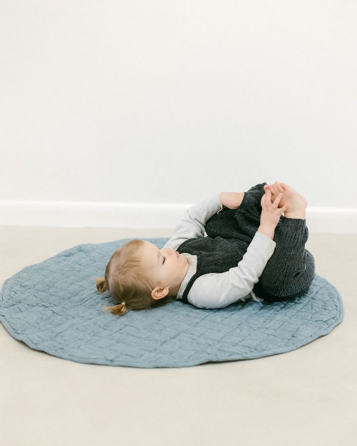 Stone Washed Linen Quilted Play Mat - Play. Learn. Thrive. ™