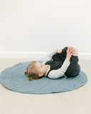 Stone Washed Linen Quilted Play Mat - Play. Learn. Thrive. ™