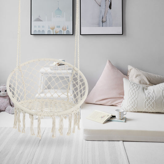 Indoor Hanging Macrame Swing Chair - Play. Learn. Thrive. ™