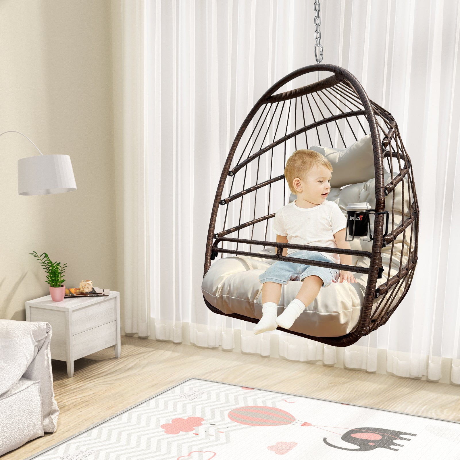 Indoor Outdoor Egg Basket Swing Chair Without Stand - Play. Learn. Thrive. ™