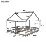 Twin Size House Platform Beds - Two Shared Beds - Play. Learn. Thrive. ™