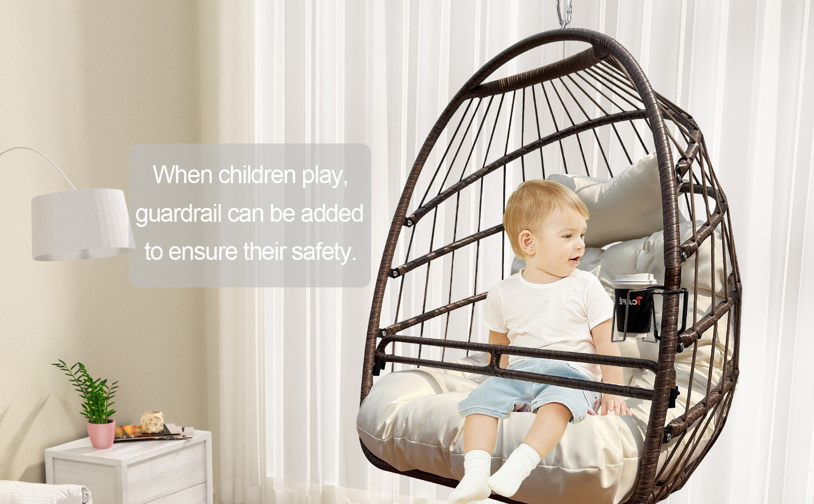 Indoor Outdoor Egg Basket Swing Chair Without Stand - Play. Learn. Thrive. ™