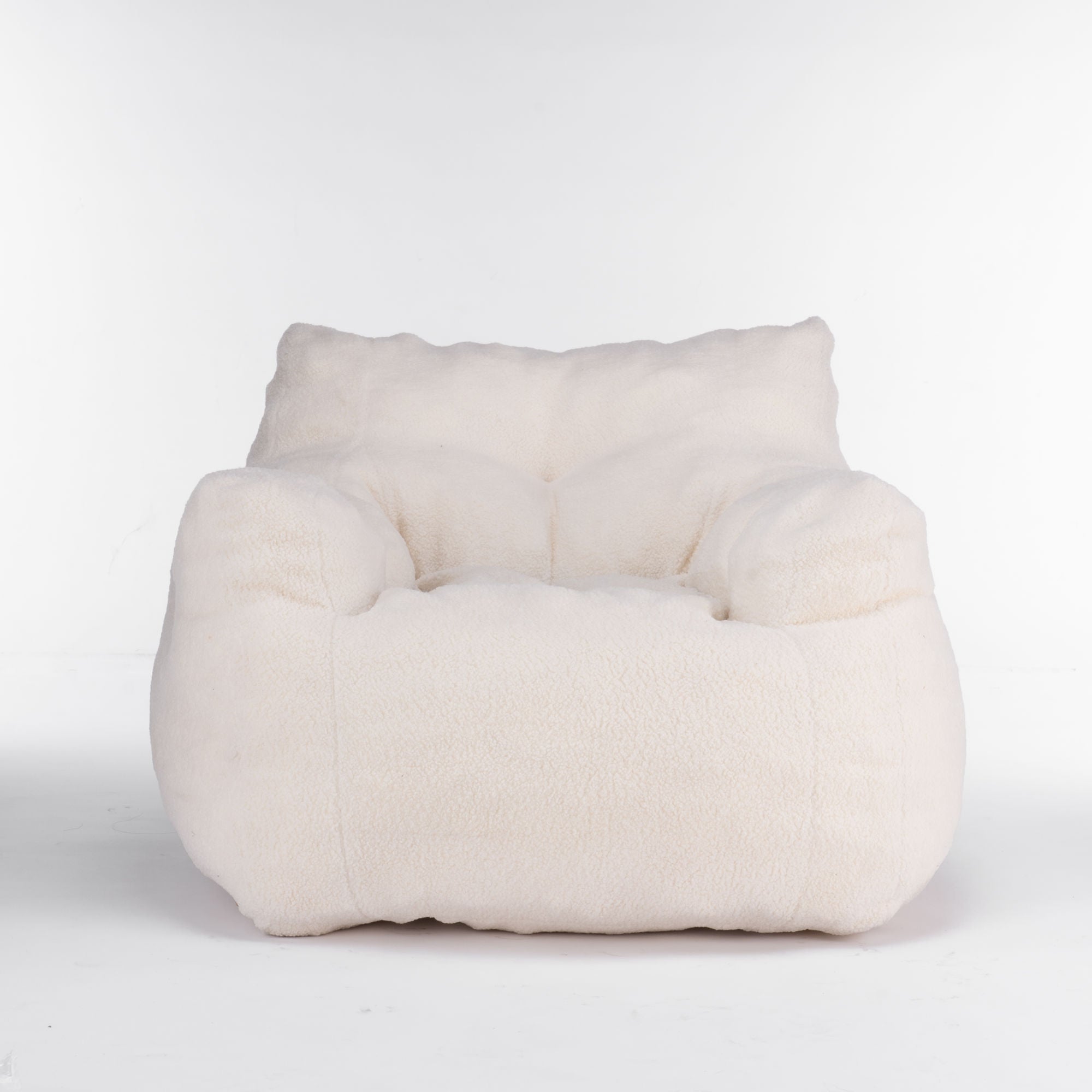 Soft Tufted Teddy Foam Bean Bag Chair - Play. Learn. Thrive. ™