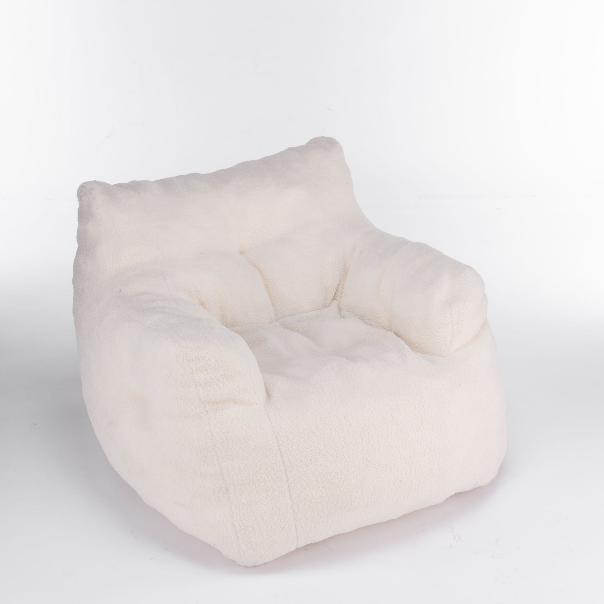 Soft Tufted Teddy Foam Bean Bag Chair - Play. Learn. Thrive. ™