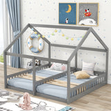 Twin Size House Platform Beds - Two Shared Beds - Play. Learn. Thrive. ™