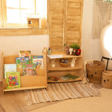 2in1 Montessori Shelves Set: Bookshelf + Toy Shelf – Beige