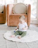 Stone Washed Linen Quilted Play Mat - Play. Learn. Thrive. ™